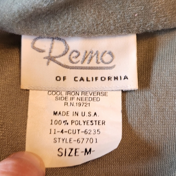 Vintage Remo of California Lightweight Retro Jacket Sage Green Size Medium - Picture 7 of 10